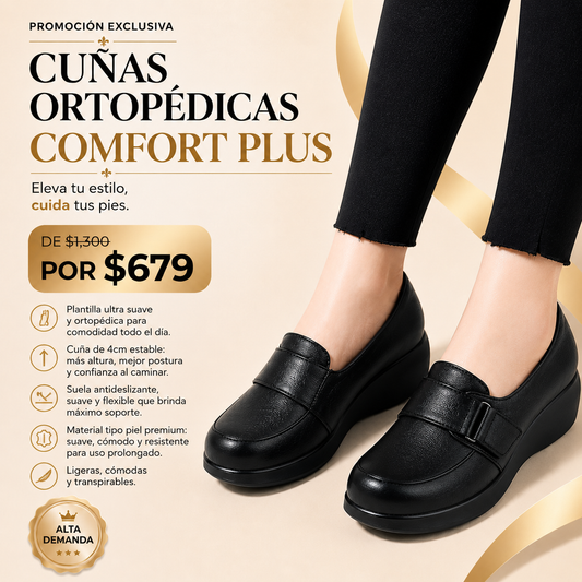 Cuñas Ortopédicas Comfort Plus - Elegancia y Comodidad