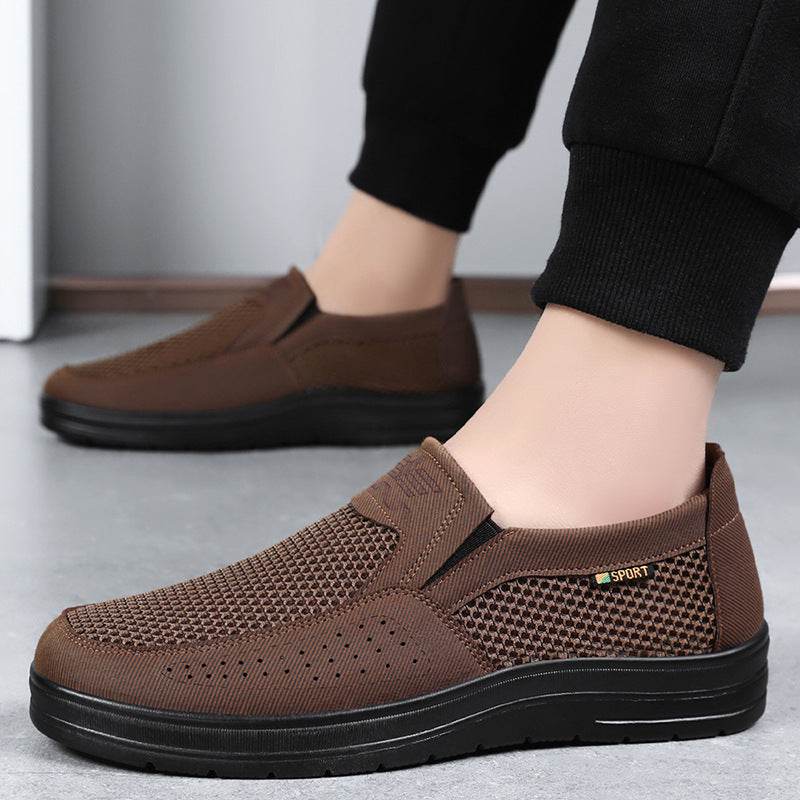 Colores sólidos con zapatos transpirables para hombres